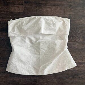 STRAPLESS WHITE TOP ZARA